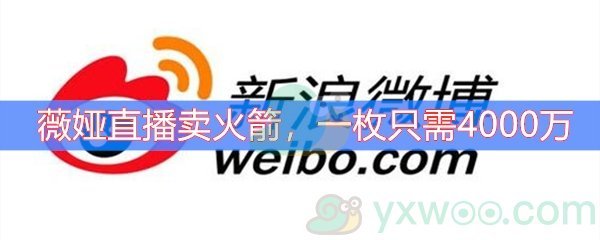 薇娅直播卖火箭，一枚只需4000万