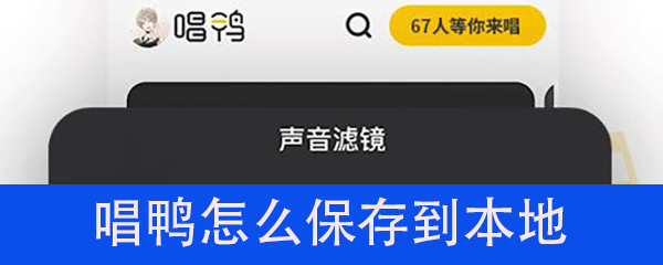 唱鸭怎么保存到本地