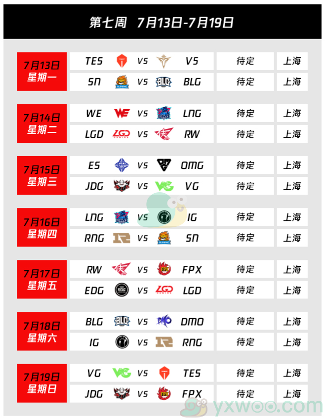 2020英雄联盟夏季赛赛程安排