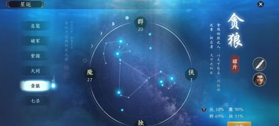 《天涯明月刀手游》星运用途介绍