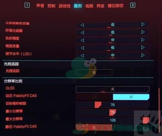 《赛博朋克2077》RX580显卡设置推荐