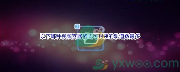 《哔哩哔哩》以下哪种视频容器格式可封装的轨道数最多