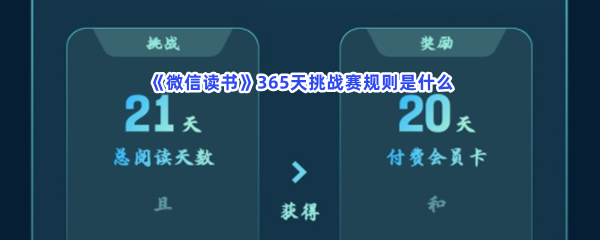 《微信读书》365天挑战赛规则是什么？怎么参与挑战赛？