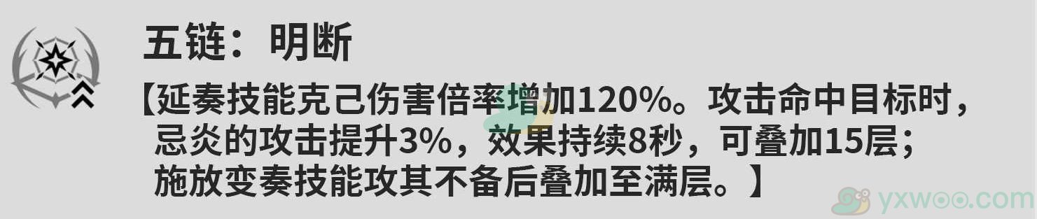 《鸣潮》忌炎共鸣链都有什么效果？推荐抽取几命呢