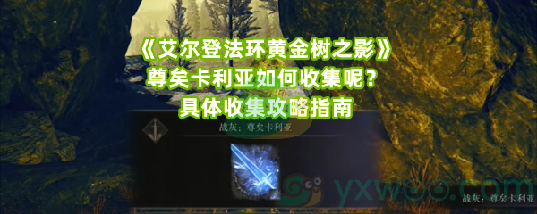 《艾尔登法环黄金树之影》尊矣卡利亚如何收集呢？具体收集攻略指南