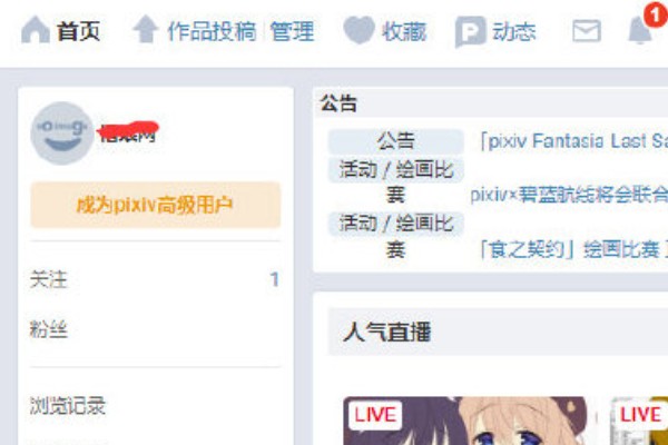 pixiv网页版